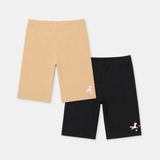 'Arya' Girls Inner Shorts I Gentle Fabric covered Elastic I 4-way stretch premium cotton I 2 Pack