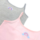 'Mira' Girls Beginner Camisole I Breathable 4-Way Stretch Premium Cotton I Full Coverage I 4-10 Years & Berry Blast Brief Bundle