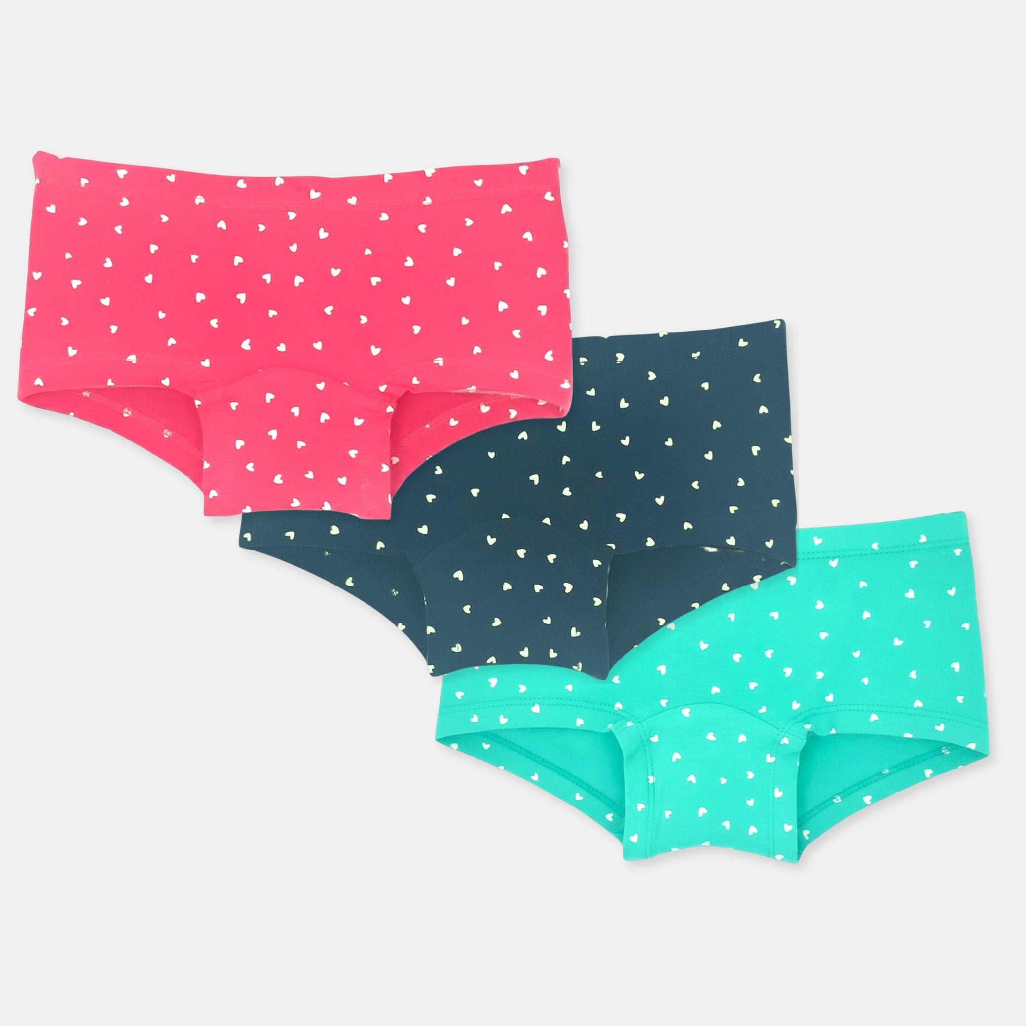 Girl's Cotton Boxer Brief 3 Pack