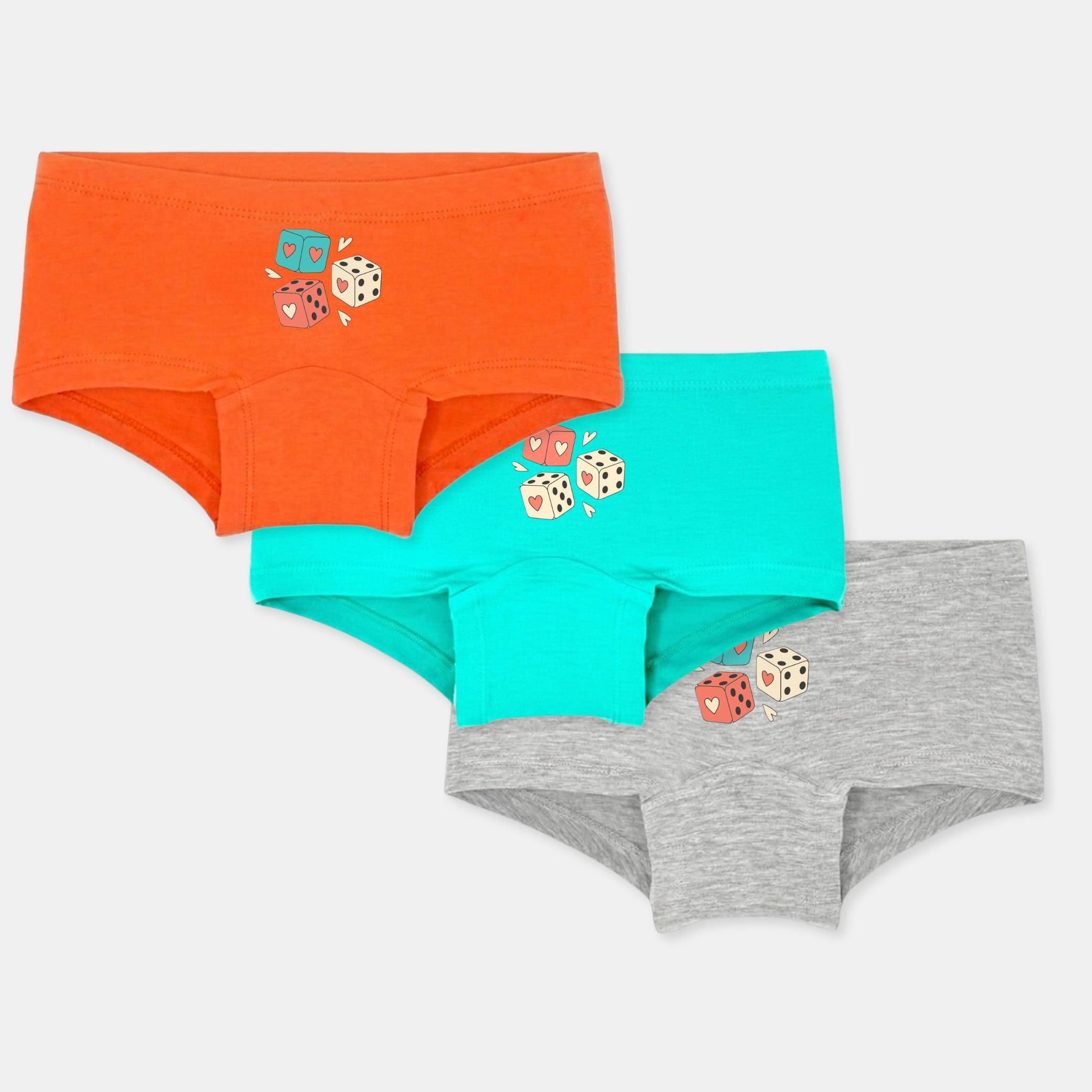 Girl's Cotton Boxer Brief 3 Pack