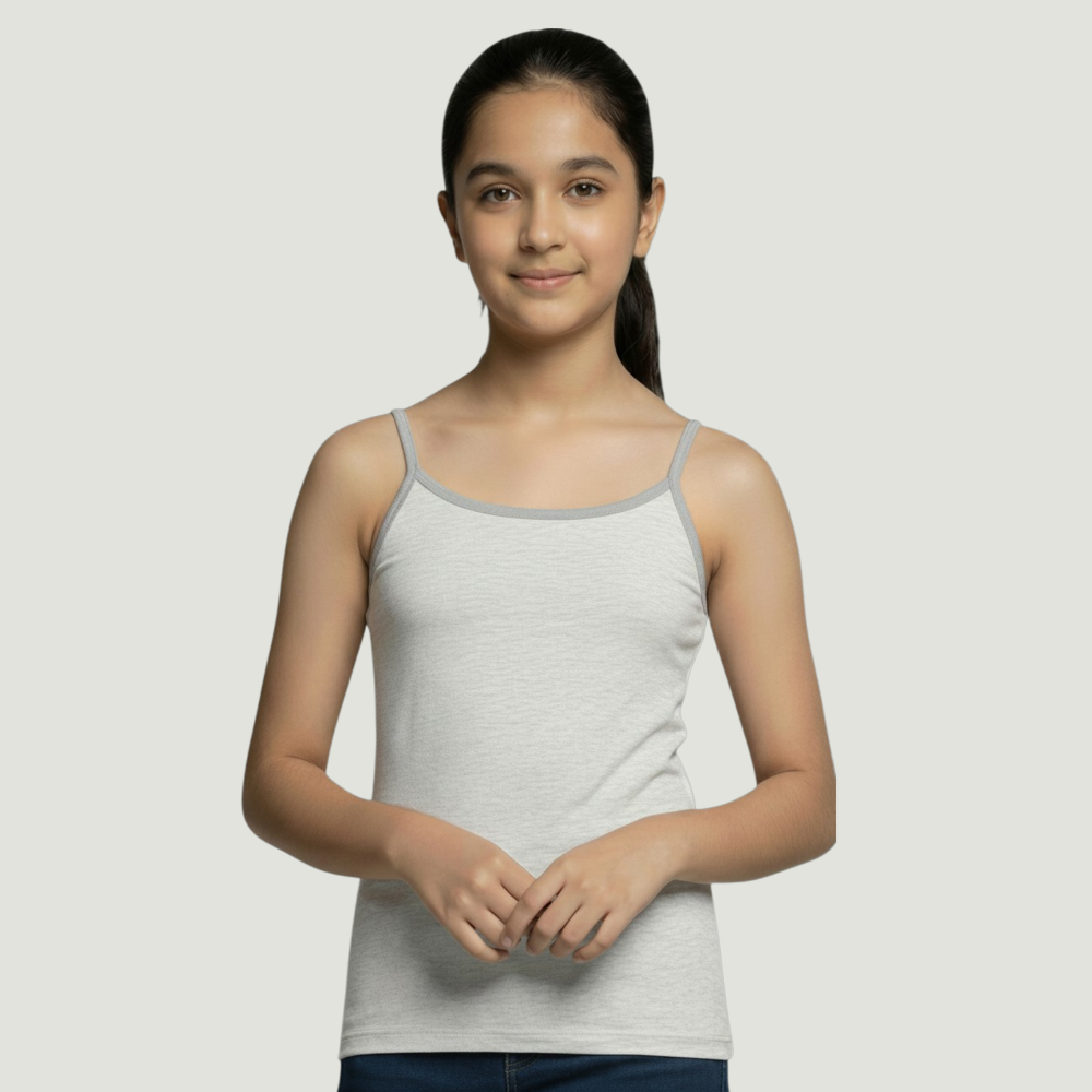 'Maya' Girl’s Camisole | In-built bra | Premium Cotton | Non Padded | Full Coverage | 8 - 16 Years