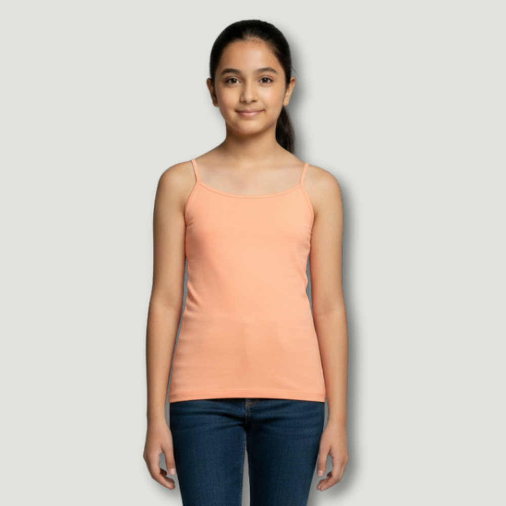 'Maya' Girl’s Camisole | In-built bra | Premium Cotton | Non Padded | Full Coverage | 8 - 16 Years