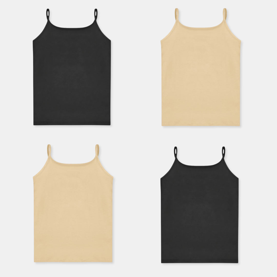 'Maya' Girl’s Camisole | In-built bra | Premium Cotton | Non Padded | Full Coverage | 8 - 16 Years