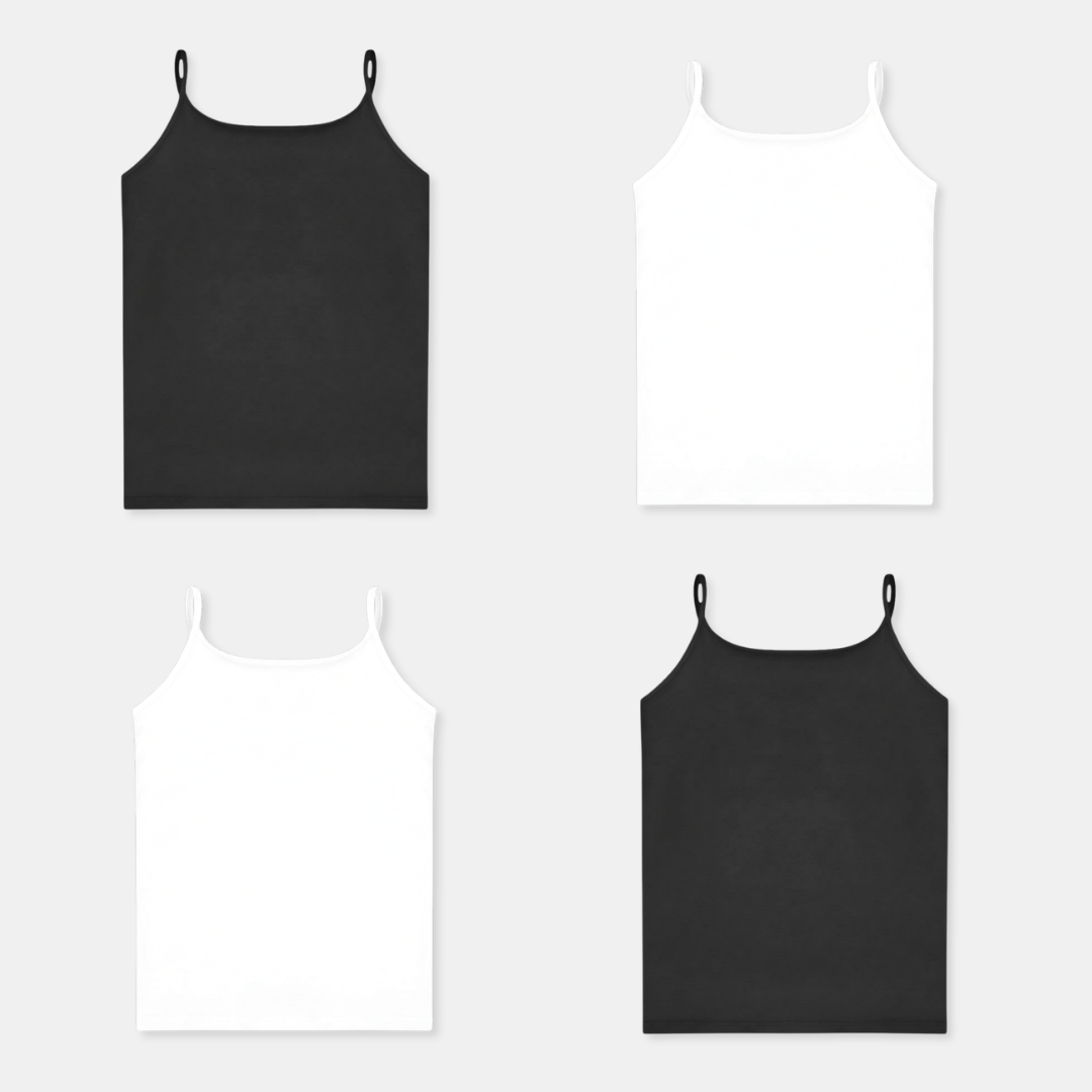 'Maya' Girl’s Camisole | In-built bra | Premium Cotton | Non Padded | Full Coverage | 8 - 16 Years