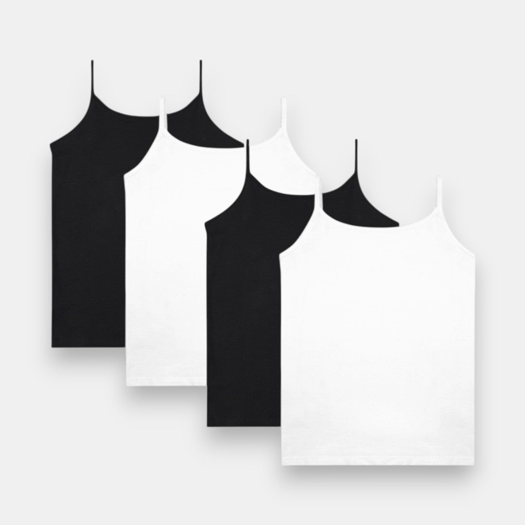 'Maya' Girl’s Camisole | In-built bra | 4 Packs