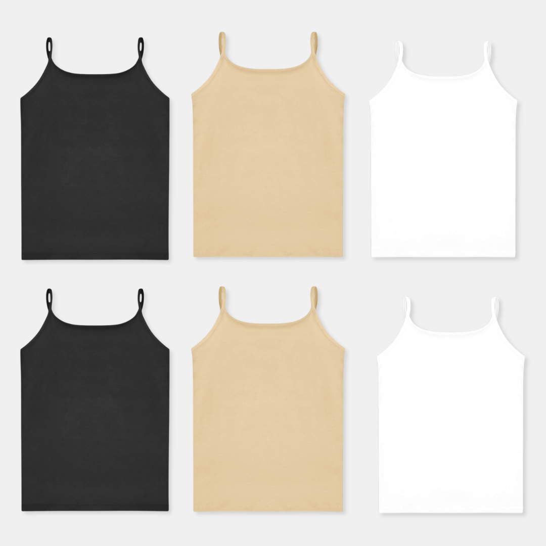 'Maya' Girl’s Camisole | In-built bra | Premium Cotton | Non Padded | Full Coverage | 8 - 16 Years