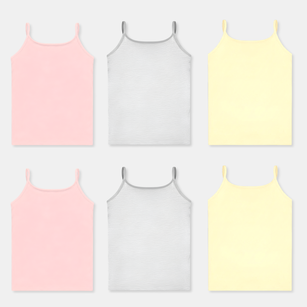 'Maya' Girl’s Camisole | In-built bra | Premium Cotton | Non Padded | Full Coverage | 8 - 16 Years