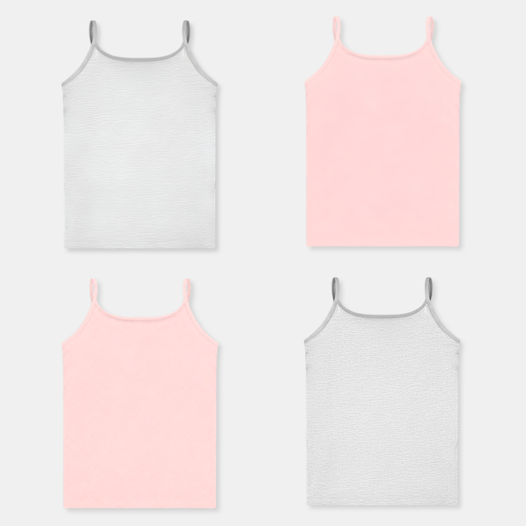 'Maya' Girl’s Camisole | In-built bra | Premium Cotton | Non Padded | Full Coverage | 8 - 16 Years