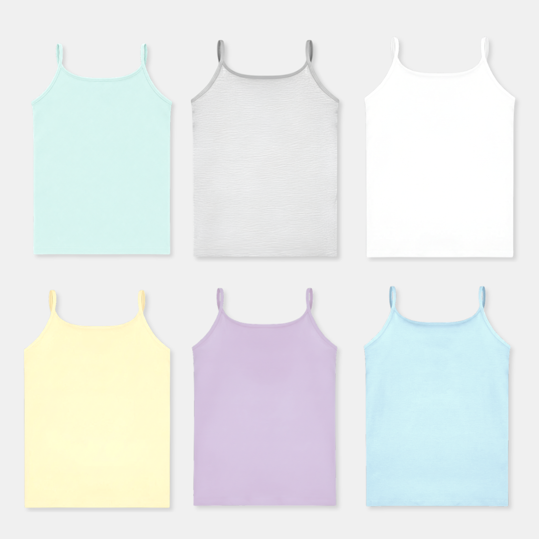 'Maya' Girl’s Camisole | In-built bra | Premium Cotton | Non Padded | Full Coverage | 8 - 16 Years